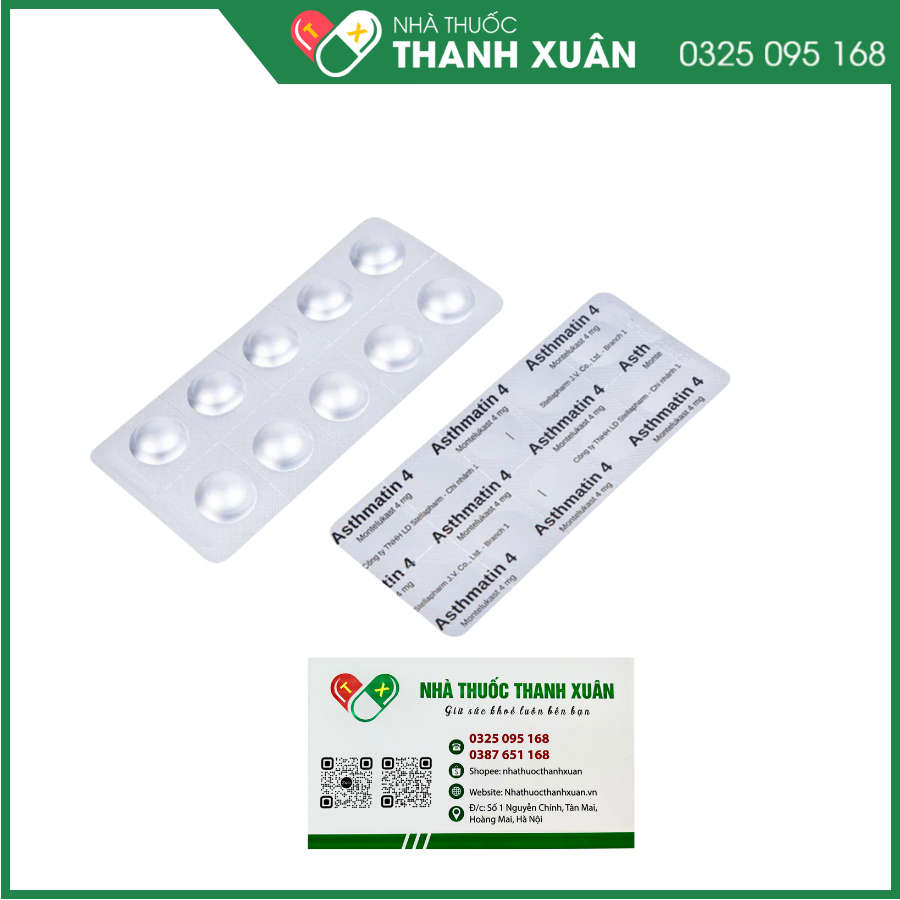 Asthmatin 4 phòng và điều trị hen suyễn